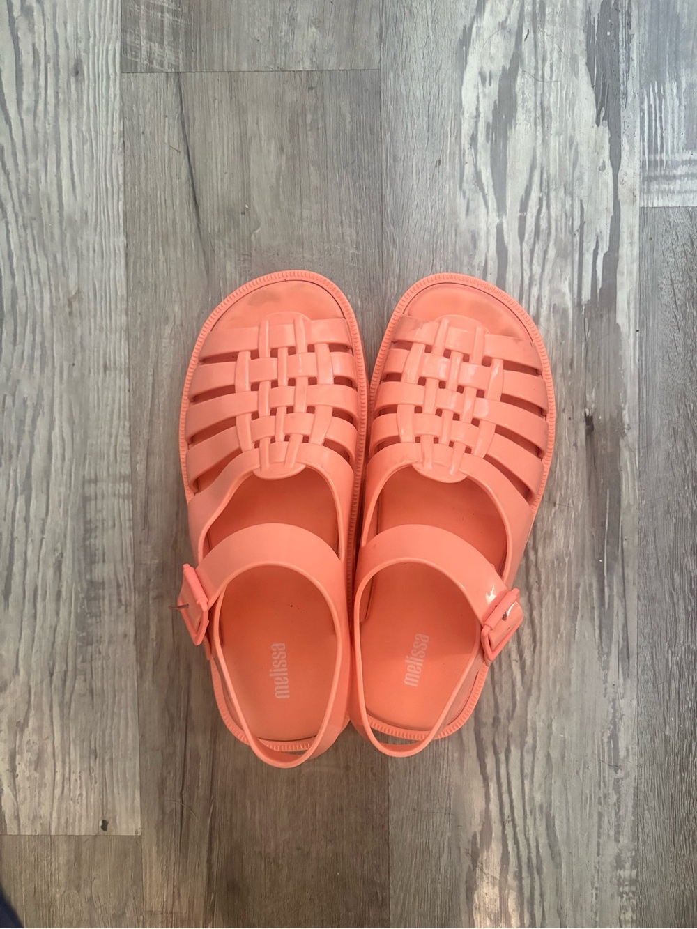 Melissa Coral Jelly Fisherman Sandals size 9